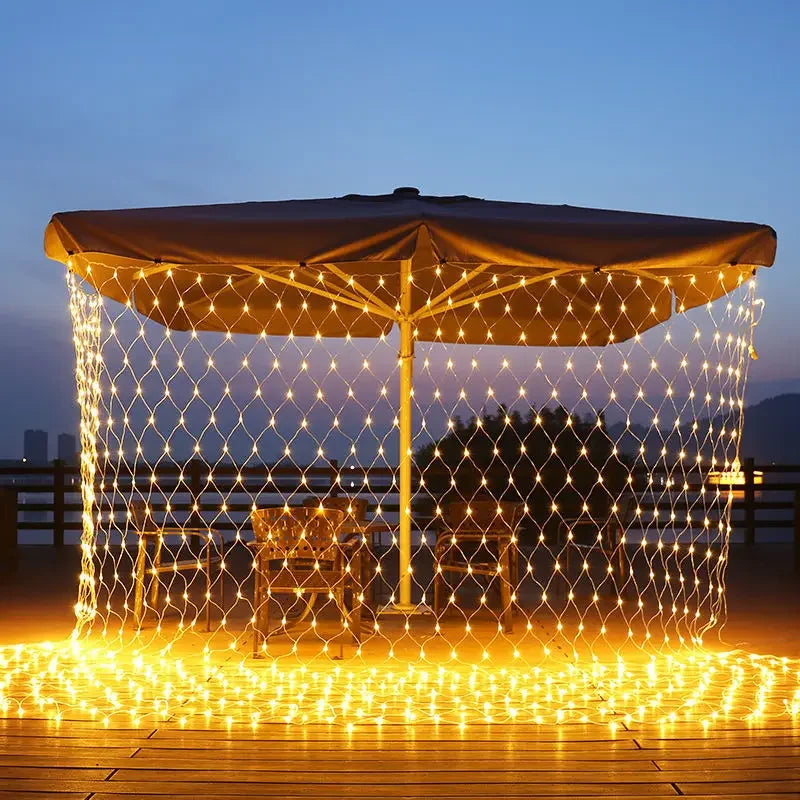 LED Kerstverlichting Netvormig - buitenverlichting - close-up