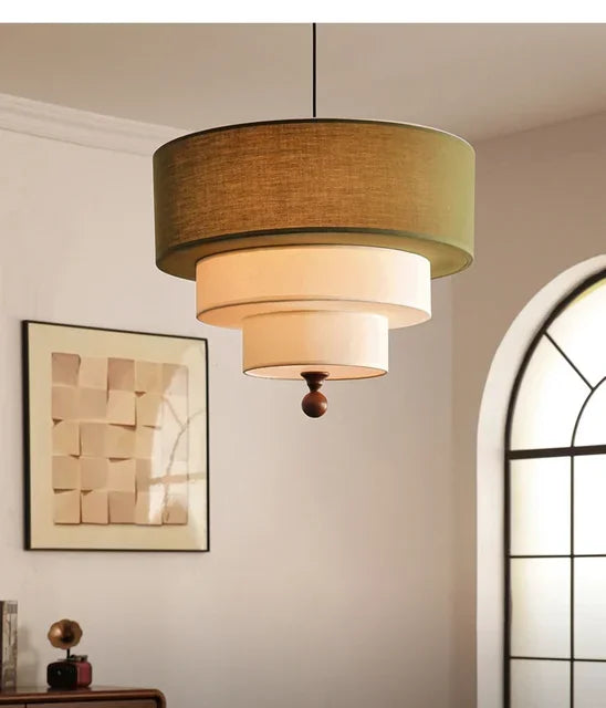 Boho Green Fabric Hanglamp - hanglampen - sfeerbeeld