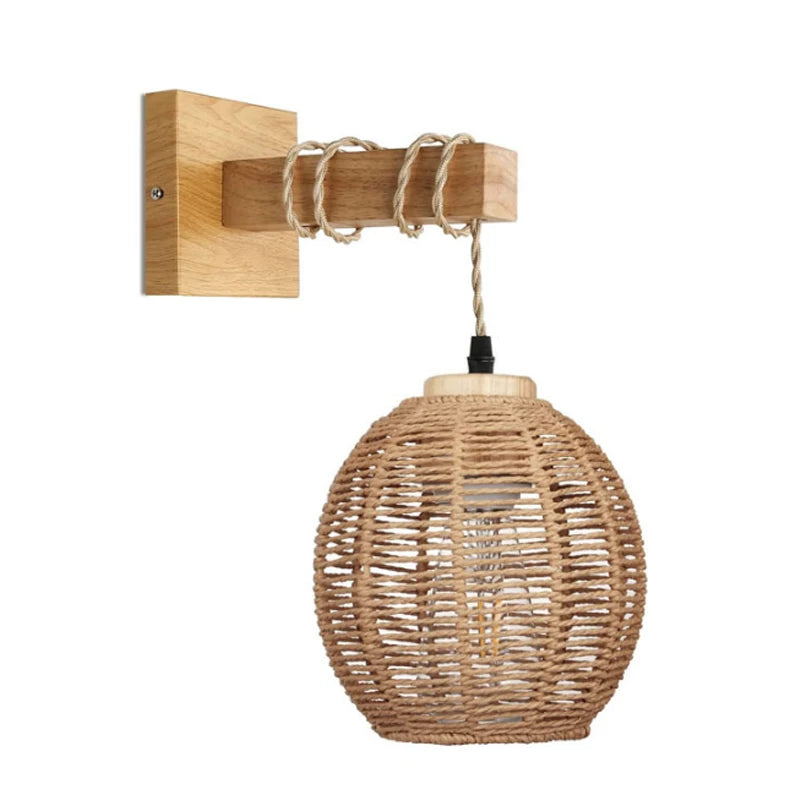 SolBambu Wandlamp – Handgeweven Bamboe Lantaarn voor Natuurlijke Moderne Interieurs - wandlampen - afmetingen