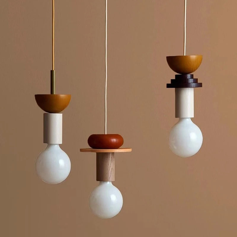 Nordic Wooden Glow - plafondlamp - sfeerbeeld