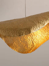 Minimalistische Koperen Hanglamp in Lotusblaad Ontwerp