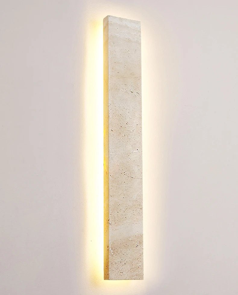 StoneGlow Recta – Moderne Wandlamp van Natuursteen