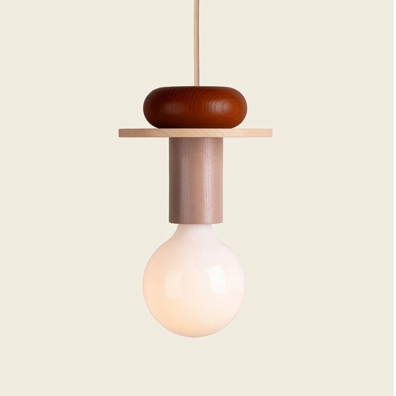 Nordic Wooden Glow - plafondlamp - in de kamer