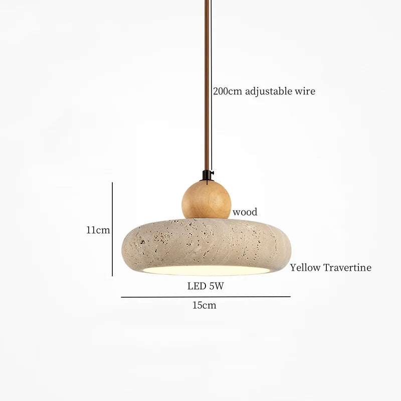 ZenAura Japanse Wabi-Sabi LED Hanglamp - hanglampen - afmetingen