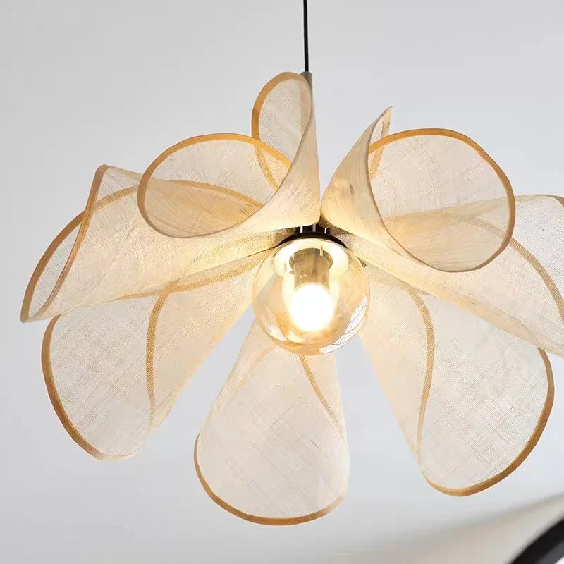 SabiFlora Wabi-Sabi Stoffen Hanglamp - plafondlamp - close-up