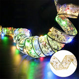 LumiRibbon Gouden Kerstlint Lichtslinger – 2M/5M/10M LED