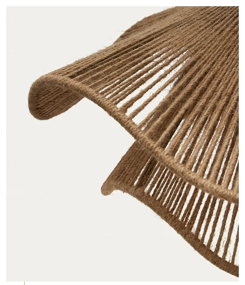 WabiRope Aura: Scandinavische Wabi Sabi Hennep Touw Hanglamp - hanglampen - in de kamer
