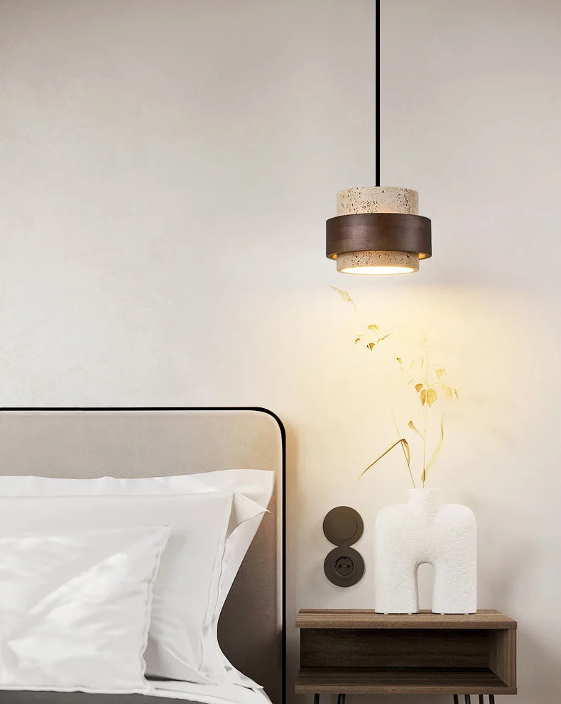 LumiStone Natuursteen LED Hanglamp - hanglampen - sfeerbeeld