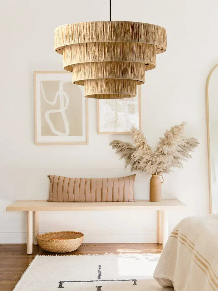 ZENLUMI Japanse Rieten Hanglamp