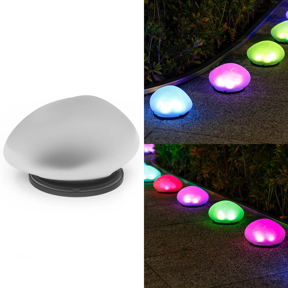 LUXGLOW Solar Kiezel Buitenlamp - buitenverlichting - zijaanzicht