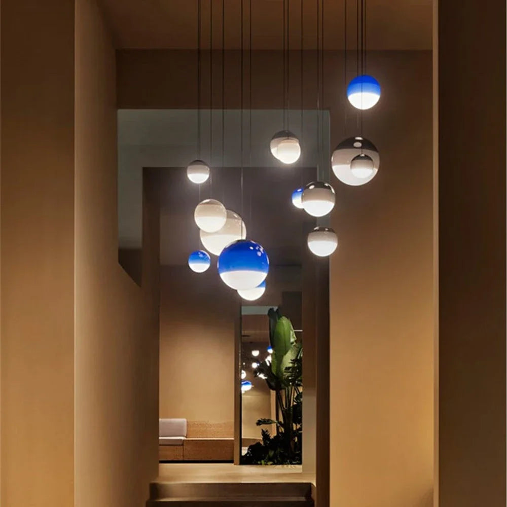 Luxe Design Glazen Bol Hanglamp - hanglampen - zijaanzicht