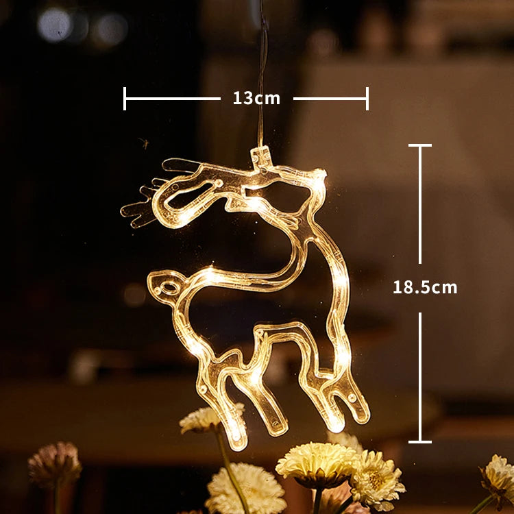 SantaGlow LED Raamverlichting met Zuignap - buitenverlichting - afmetingen