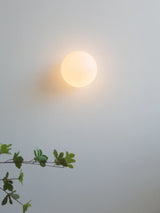 LumoSphere Witte Glasbol LED Wandlamp