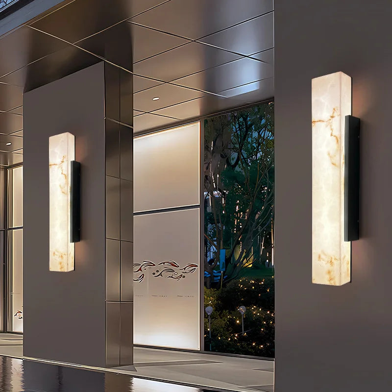 SOLMAR Marmeren LED Wandlamp - buitenverlichting - detail