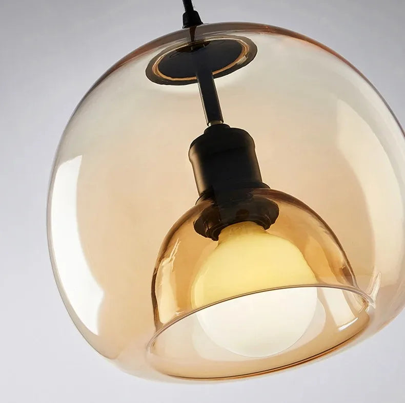 Aurora Glass Pendant Light - hanglampen - gemonteerd
