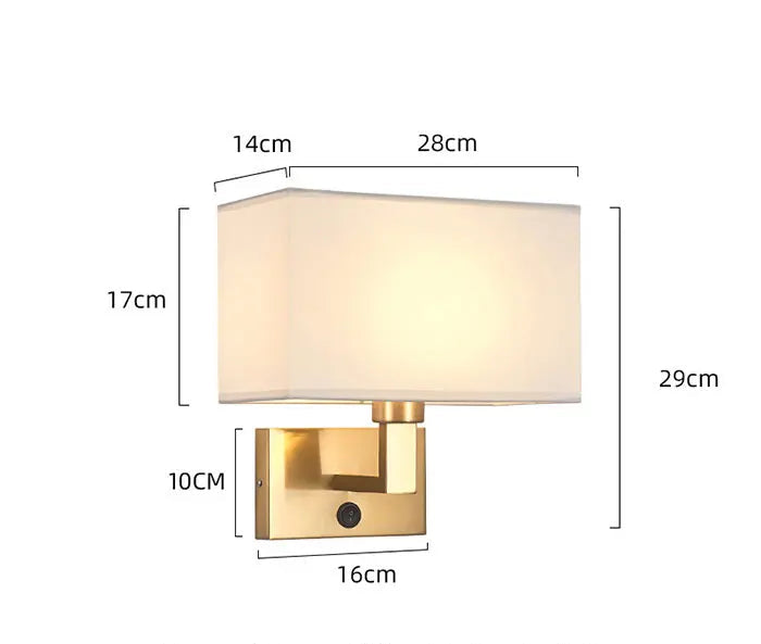 Moderne Wandlamp met Stoffen Kap - wandlampen - gemonteerd