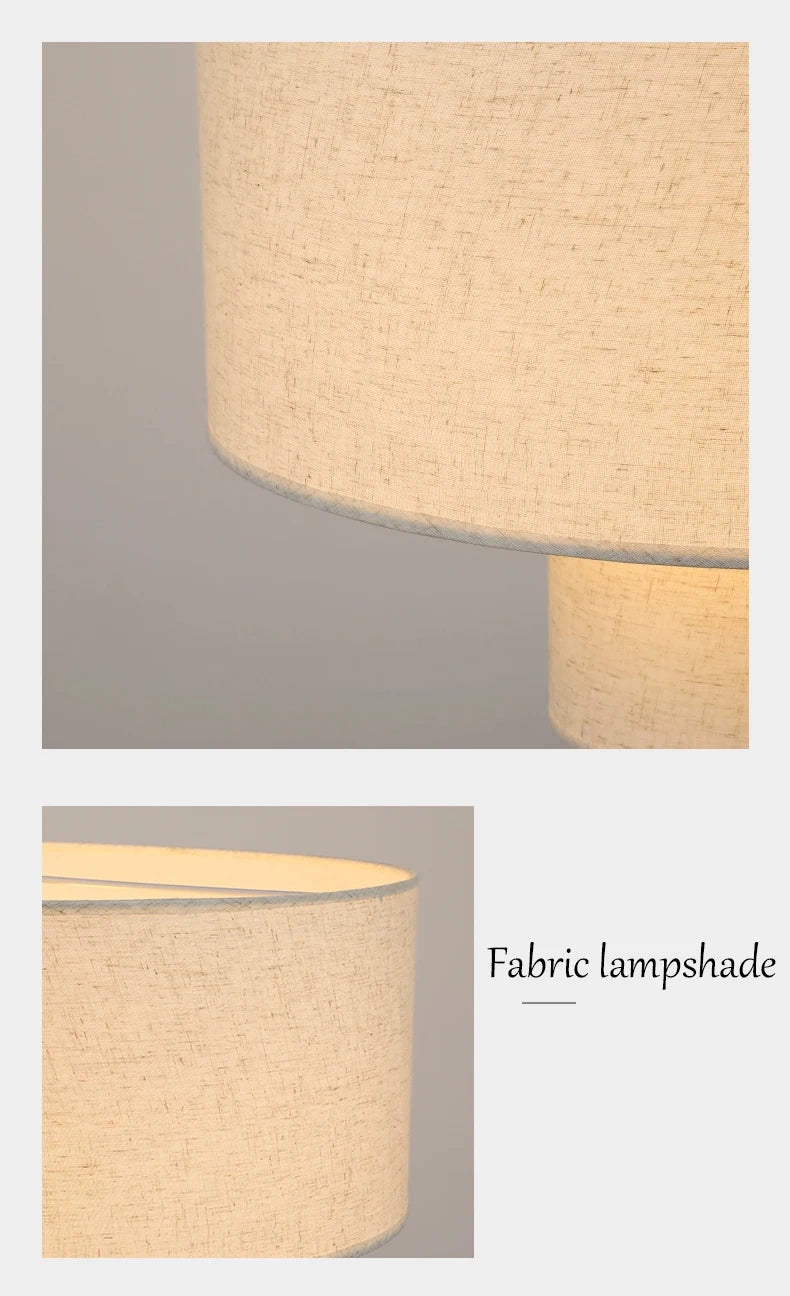 Nordic Minimalist Wabi Sabi Fabric Chandelier Living Dining Room Bar Bedroom Led Pendant Lights Restaurant Hanging Lamp Fixtu