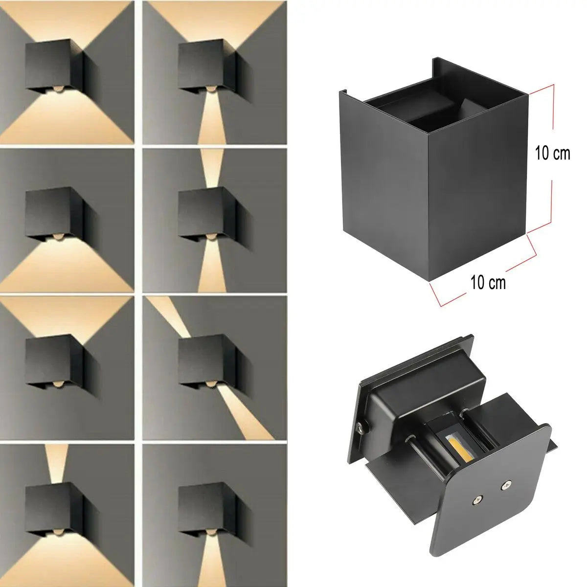 LUMICUBE LED Wandlampen Set (4 stuks) - wandlamp - zijaanzicht