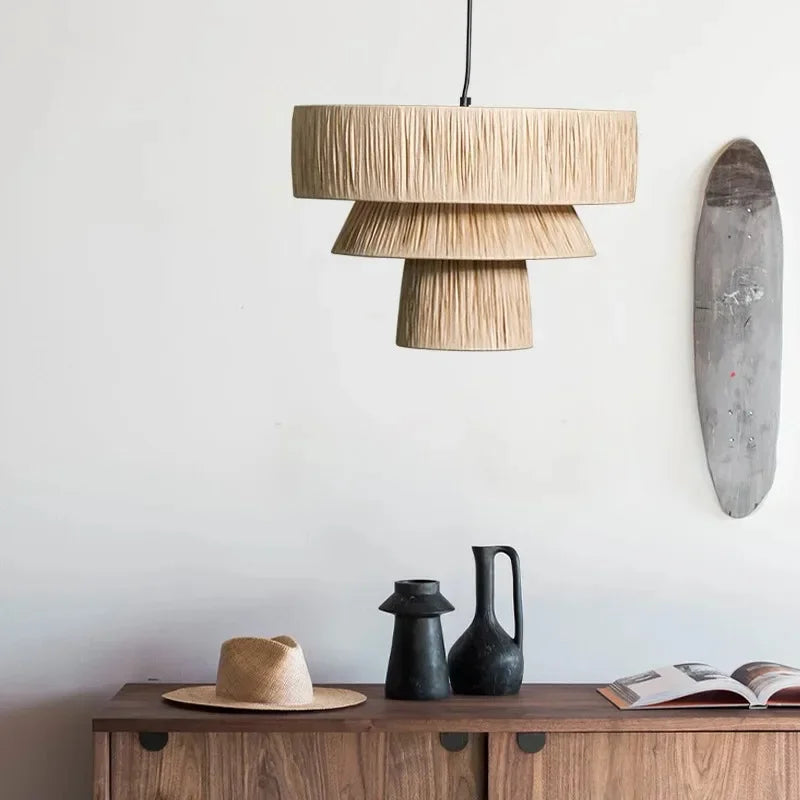 ZENLUMI Japanse Rieten Hanglamp
