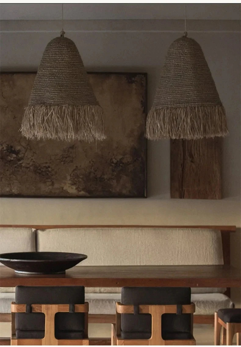 Handgeweven Rotan Hanglamp - hanglampen - materiaaldetail