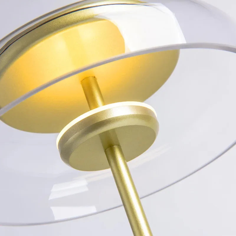 Aurélo – Designer Tafellamp van Glas met LED in Postmoderne Stijl - tafellampen - zijaanzicht