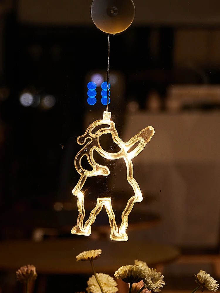 SantaGlow LED Raamverlichting met Zuignap - buitenverlichting - sfeerbeeld