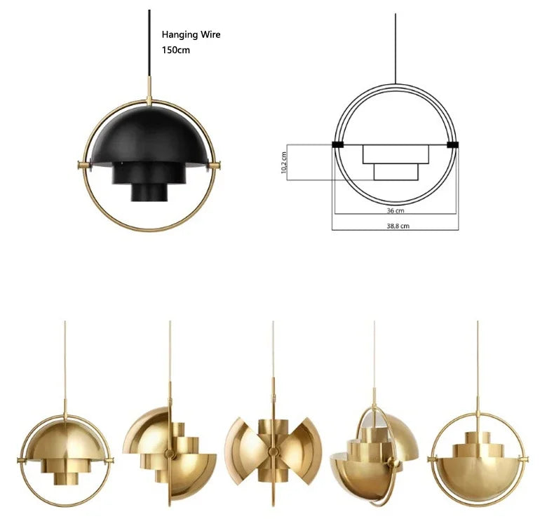 NORDYLUX Deformed Ball Hanglamp - hanglampen - afmetingen