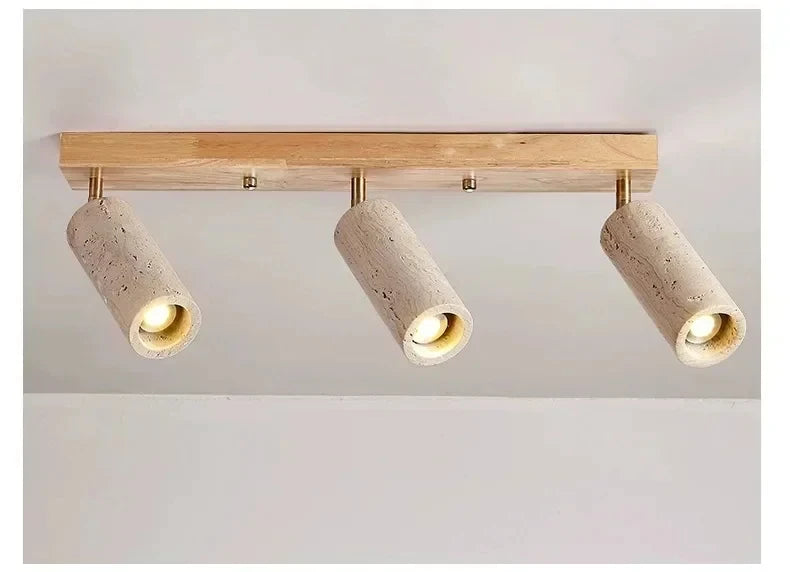 Travertin Plafondlamp - plafondlamp - gemonteerd