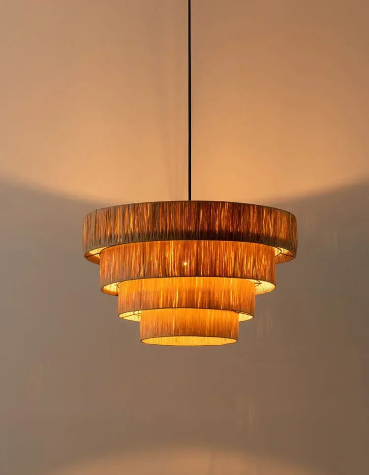 ZENLUMI Japanse Rieten Hanglamp - hanglampen - materiaaldetail