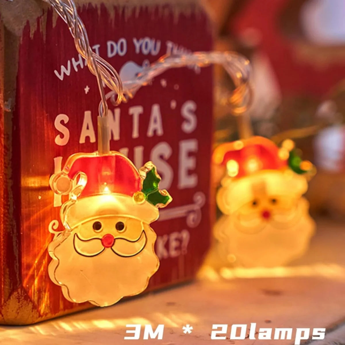 LumiJoy Kerst LED Slinger – Kerstboom, Sneeuwpop & Kerstman Lichtsnoer - buitenverlichting - detail