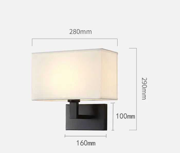 Moderne Wandlamp met Stoffen Kap - wandlampen - sfeerbeeld