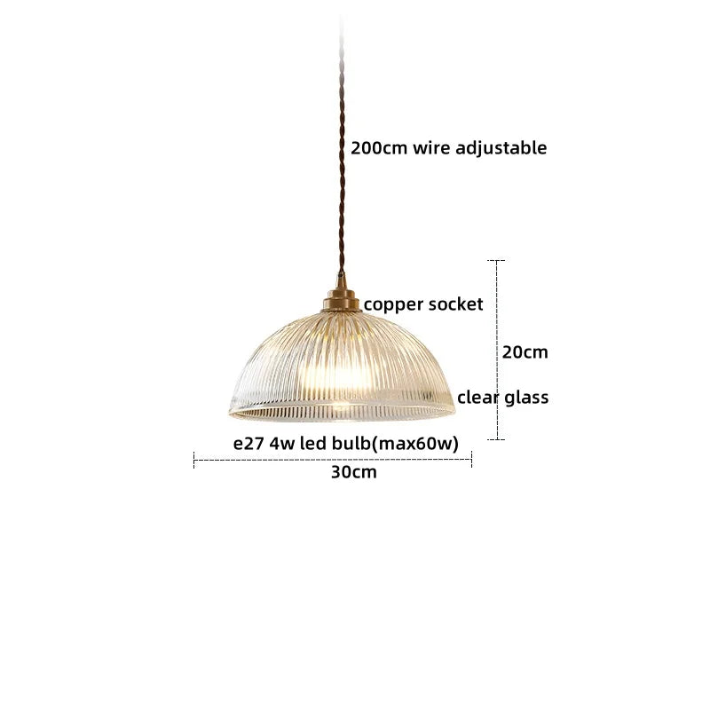 AuroraLuxe LED Hanglamp – Koper & Glas Design voor Moderne Interieurs