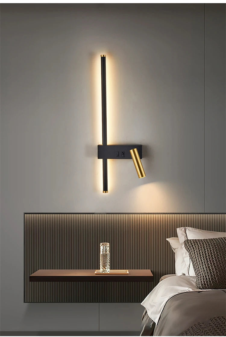 AuroraLuma Nordic Dual LED Wandlamp - wandlamp - afmetingen