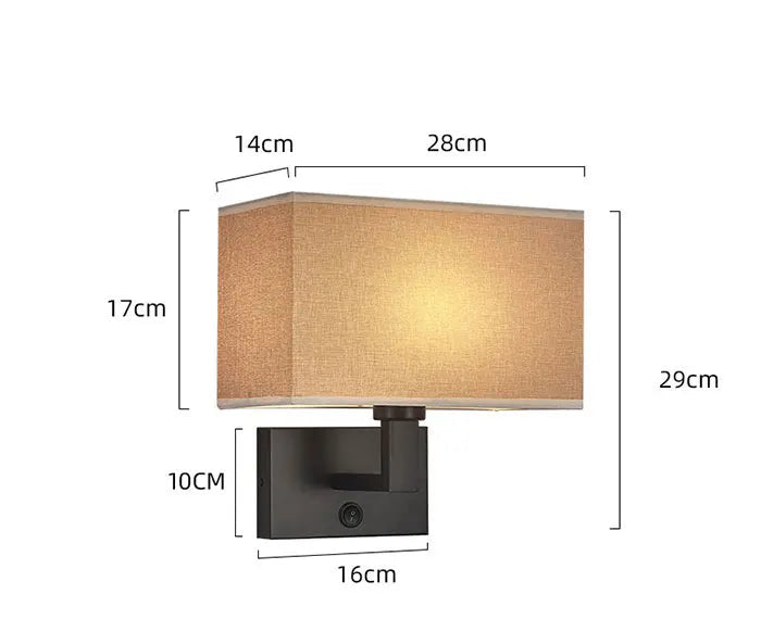 Moderne Wandlamp met Stoffen Kap - wandlampen - gemonteerd
