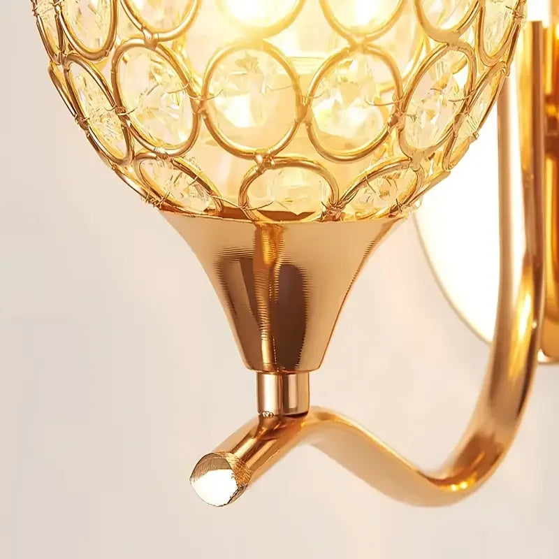 AureliaLux – Moderne Kristallen Wandlamp - wandlamp - zijaanzicht