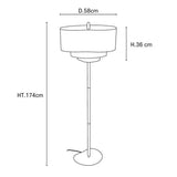 Wabi-Sabi Japanse Stoffen Staande Lamp – Minimalistische LED Vloerlamp voor Slaapkamer & Woonkamer