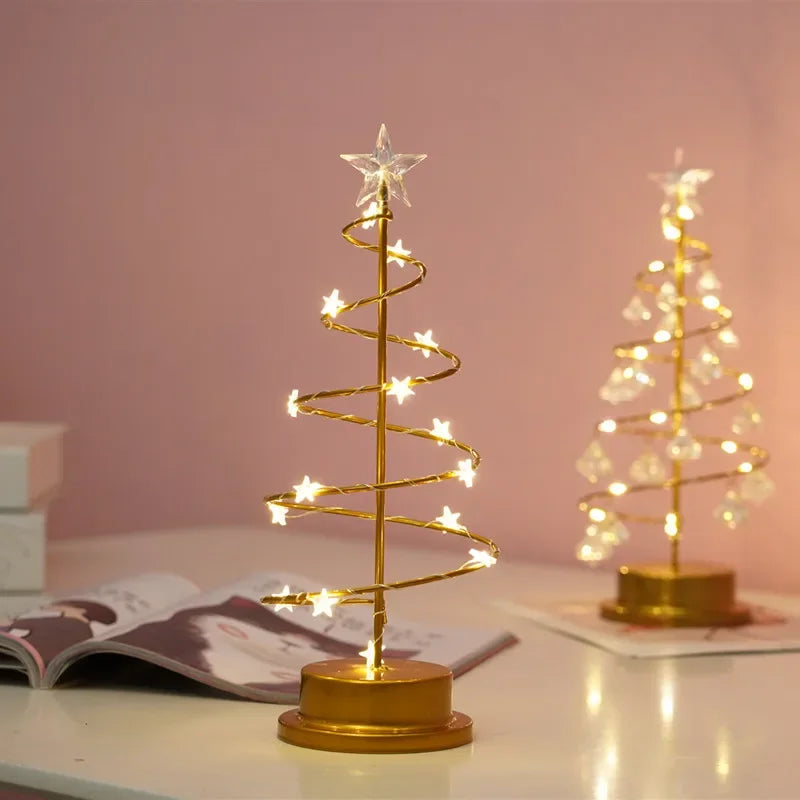 LumiSpiral Kristallen Kerstboom Tafellamp - tafellampen - in de kamer