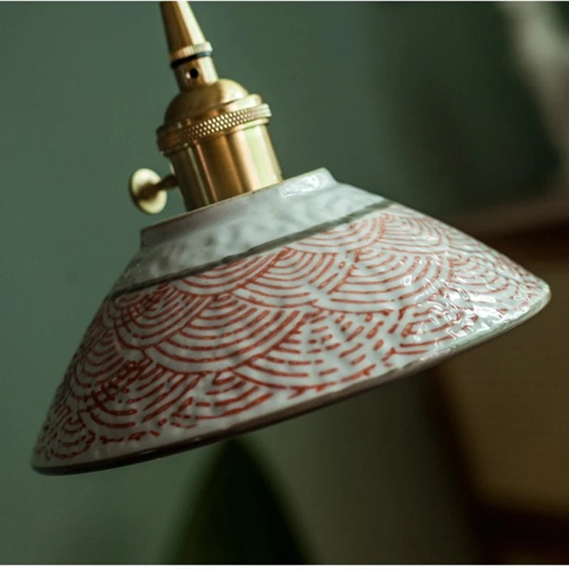 AuroraVerde Donkergroene Keramische Hanglamp - hanglampen - materiaaldetail