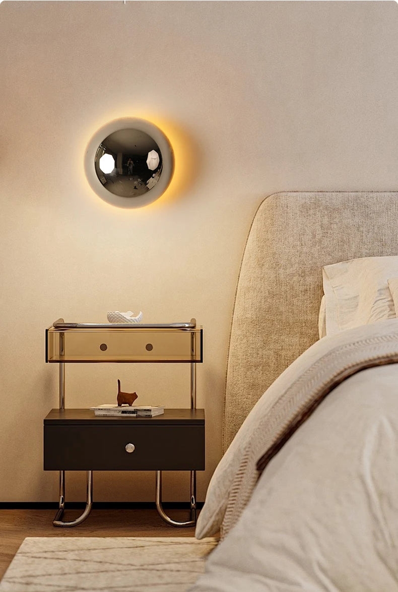 LumiBau Luxe Bauhaus Ronde Wandlamp - wandlamp - close-up