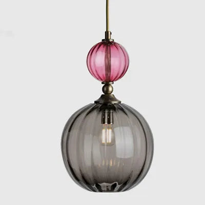 AuroraNordic Gekleurd Glas Hanglamp - hanglampen - zijaanzicht