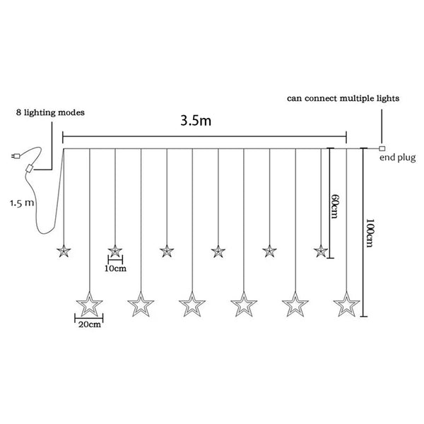 StellaGlow 3.5M LED IJskristal Slingerlicht