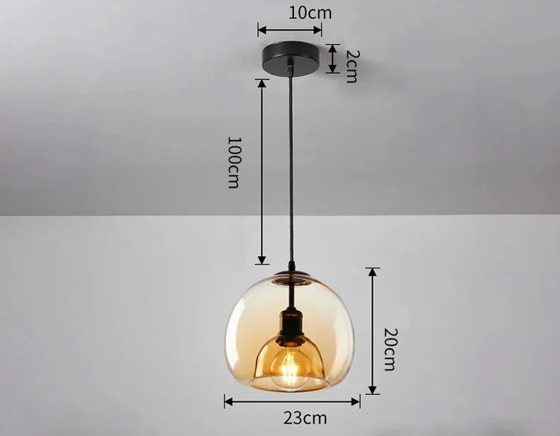 Aurora Glass Pendant Light - hanglampen - close-up
