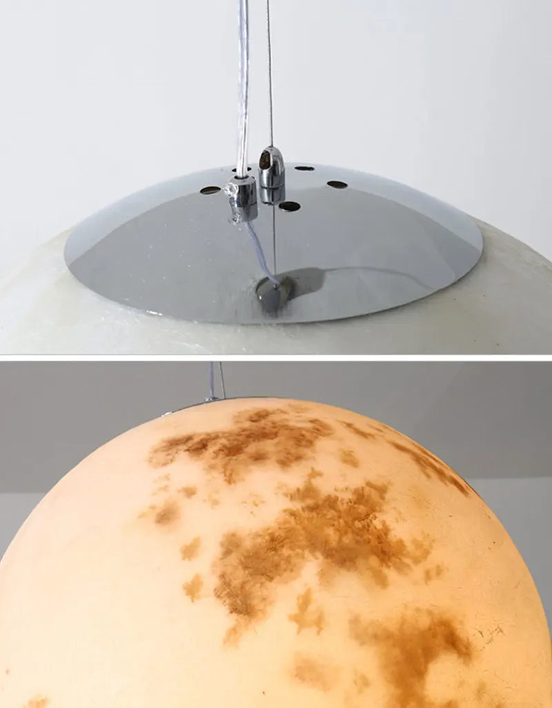 LunaNord – Scandinavische Volle Maan Hanglamp - hanglampen - materiaaldetail