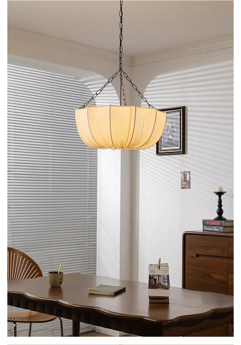 KumoWabi Japanse Wabi-Sabi Stoffen Hanglamp - plafondlamp
