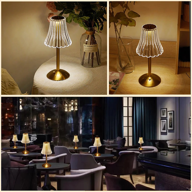 Aurora CrystalTouch – Klassieke Kristallen LED Tafellamp met Touchfunctie