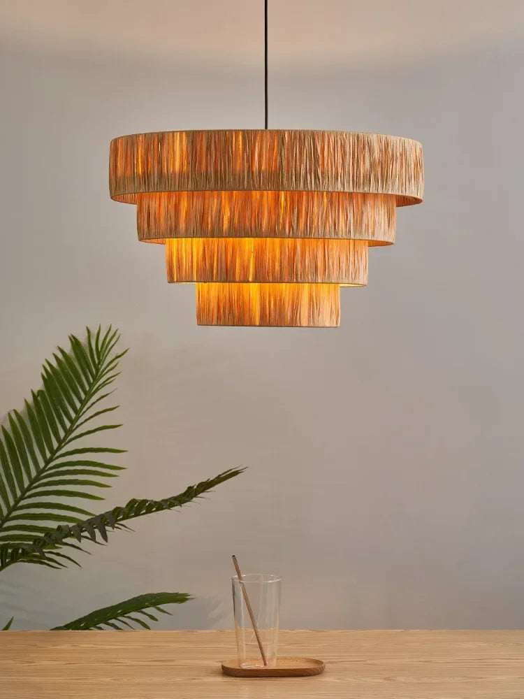 ZENLUMI Japanse Rieten Hanglamp