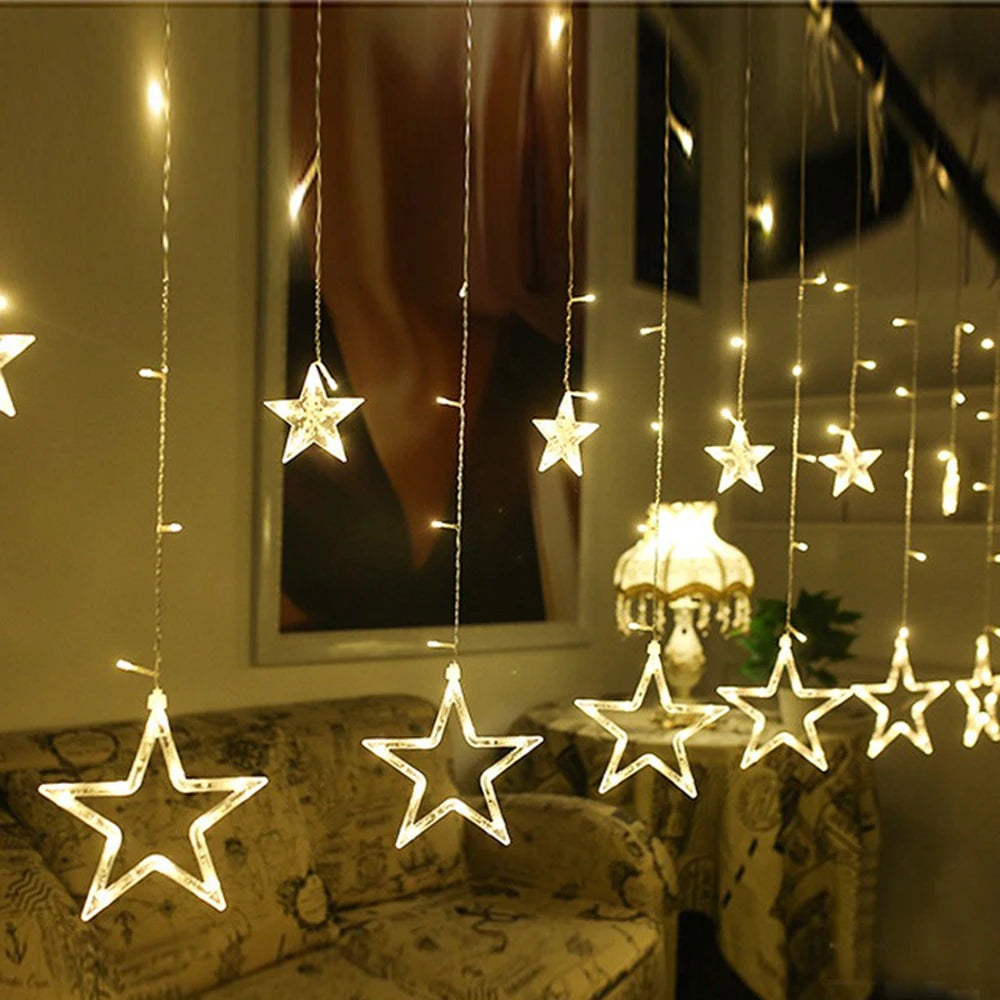 LumiSter 3.5M Sterren Gordijnverlichting – 138 LED Fairy Lights Kerstverlichting