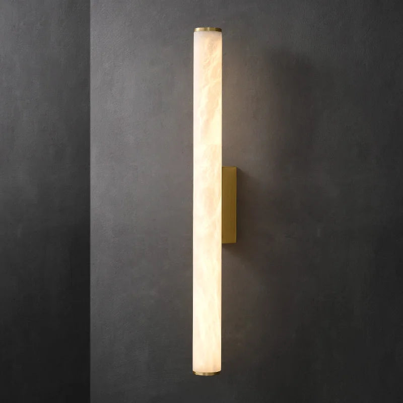 Auralis Lux – Minimalistische Wandlamp van Koper & Marmer - wandlamp