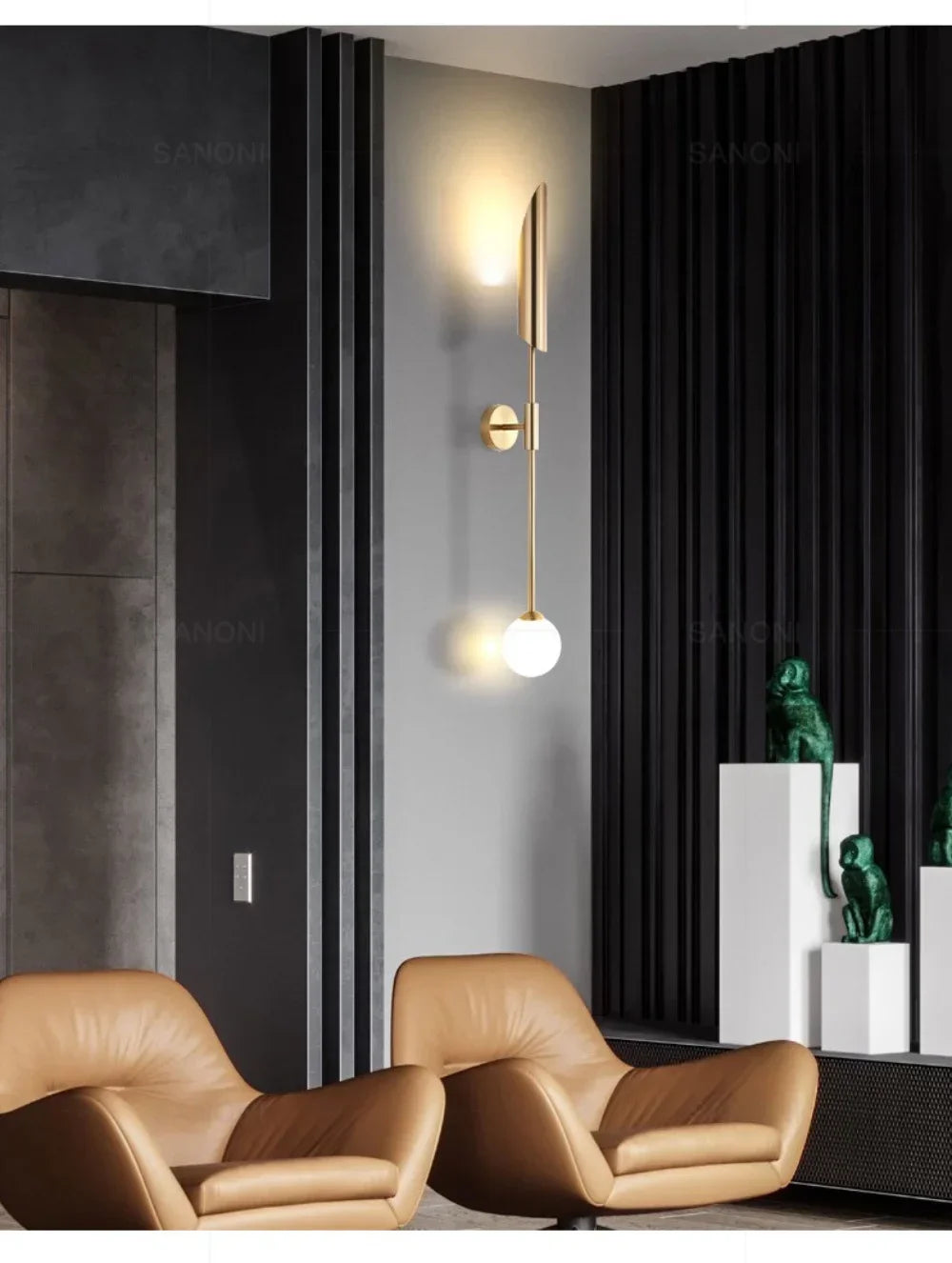LustraVogue Aura – Luxe Moderne Wandlamp met Glazen Kap - wandlamp - gemonteerd