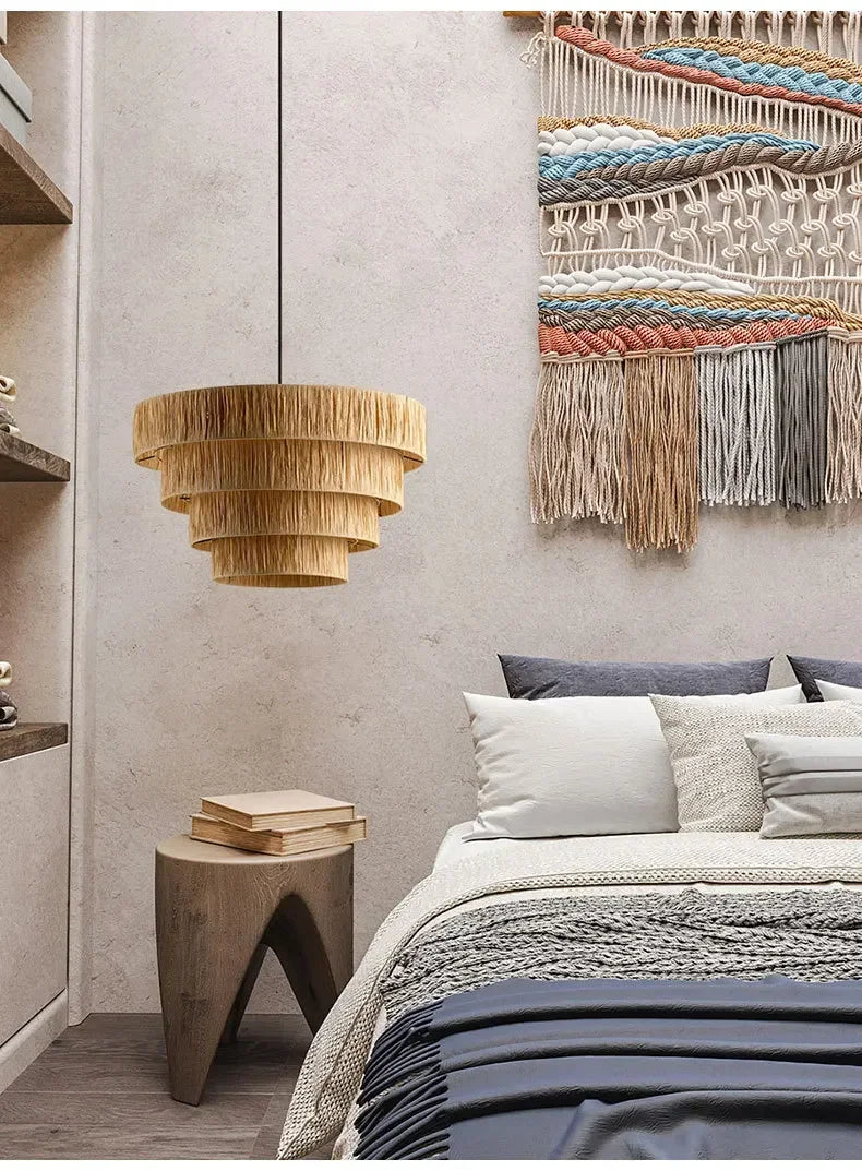 ZENLUMI Japanse Rieten Hanglamp
